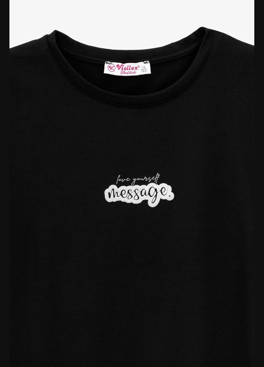 Чорна сукня з принтом для дівчинки 5291 152 см shop (2000991015821) Viollen (361499536)