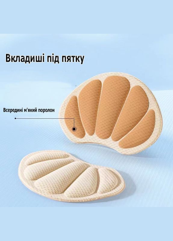 Вкладыши-накладка на заднюю часть обуви на пятку от мозолей и натирания черного цвета 7мм 1858 No Brand (314710314)