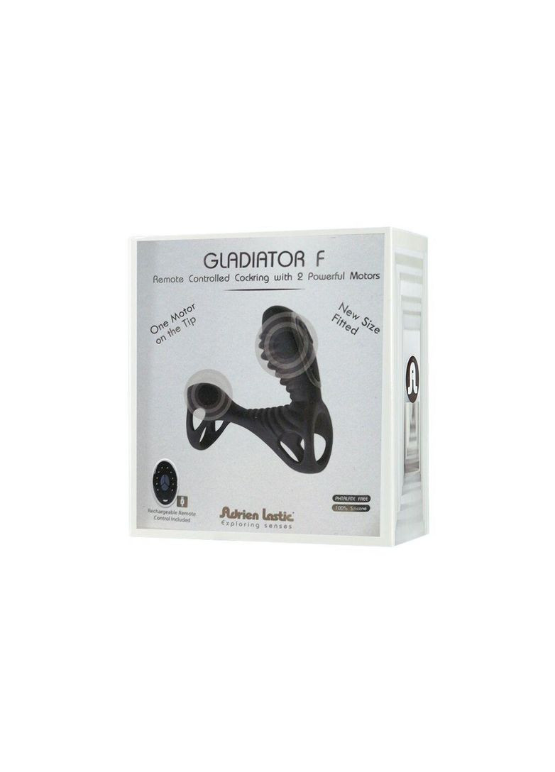 Насадка на член с вибрацией Adrien Lastic Gladiator с пультом LRS размер F, два двигателя No Brand (366877797)