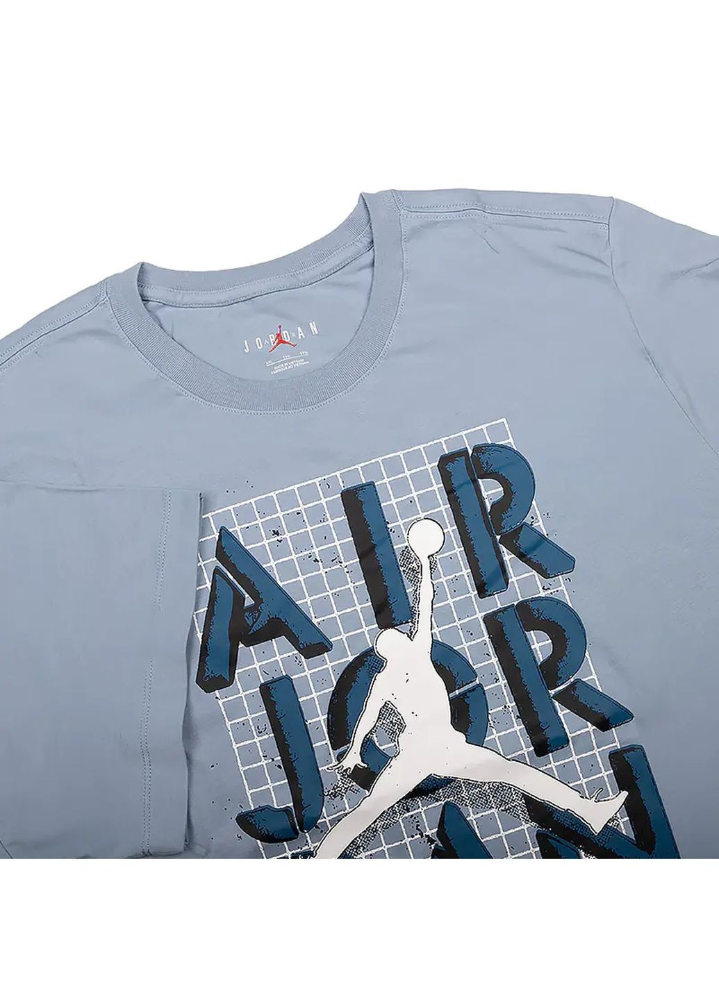 Синяя мужская футболка brand jm stack ss crew blue Air Jordan