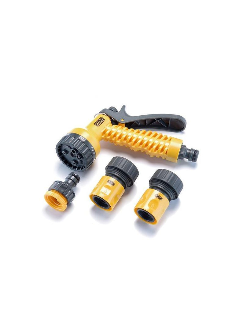 Набір для поливу 3/4" (пістолет-розпилювач 7 режимів, конектори 3/4: 3/4 аквастоп, 3/4, адаптер 1/2+3/4) No Brand (362493870)