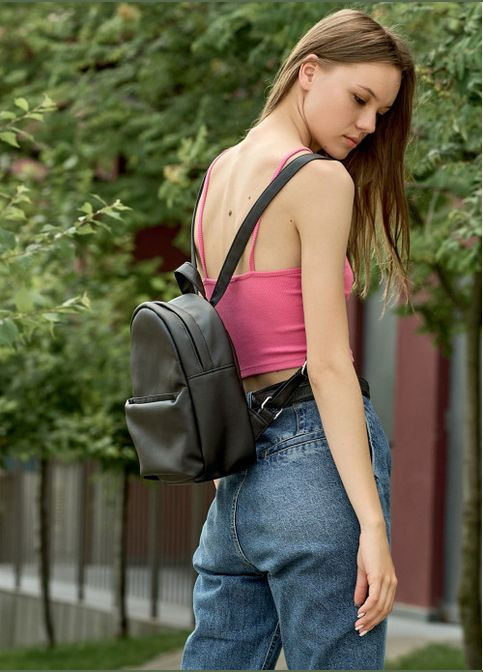 Рюкзак жіночий з екошкіри Este MB Чорний Sambag (301871127)