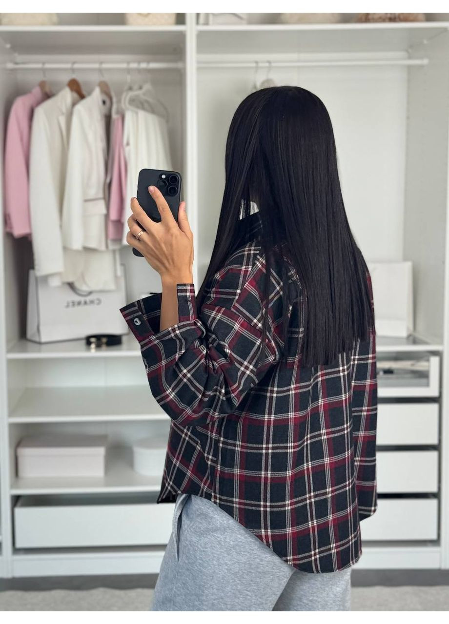 Жіноча сорочка в клітинку з м’якої фланелі Україна (355803537)