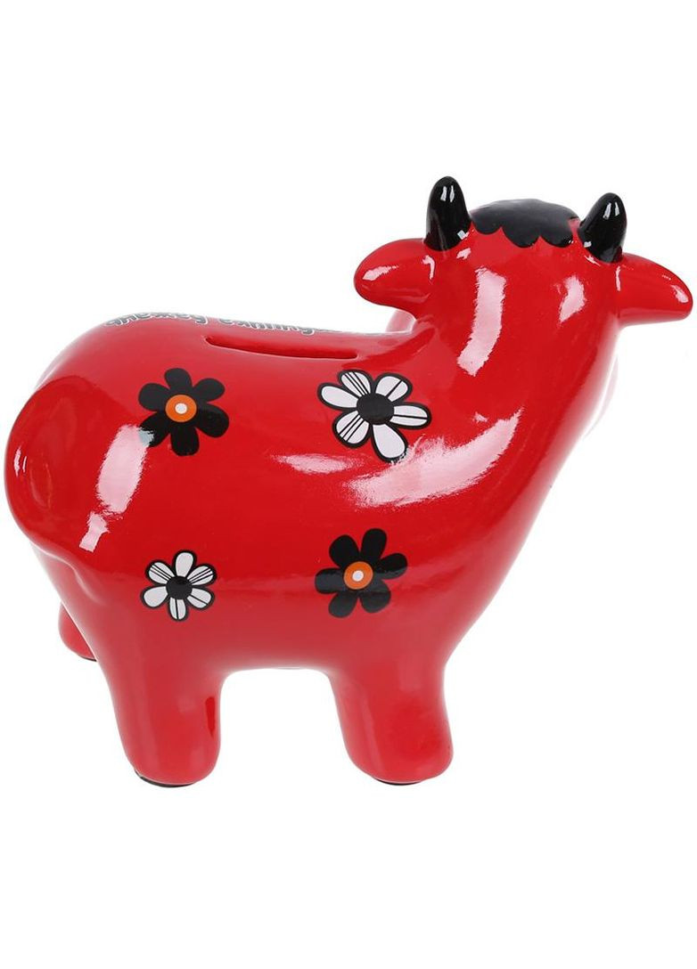 Копилка керамическая Коровка «Копилка желаний» 14х17см, красная Bona (372175973)