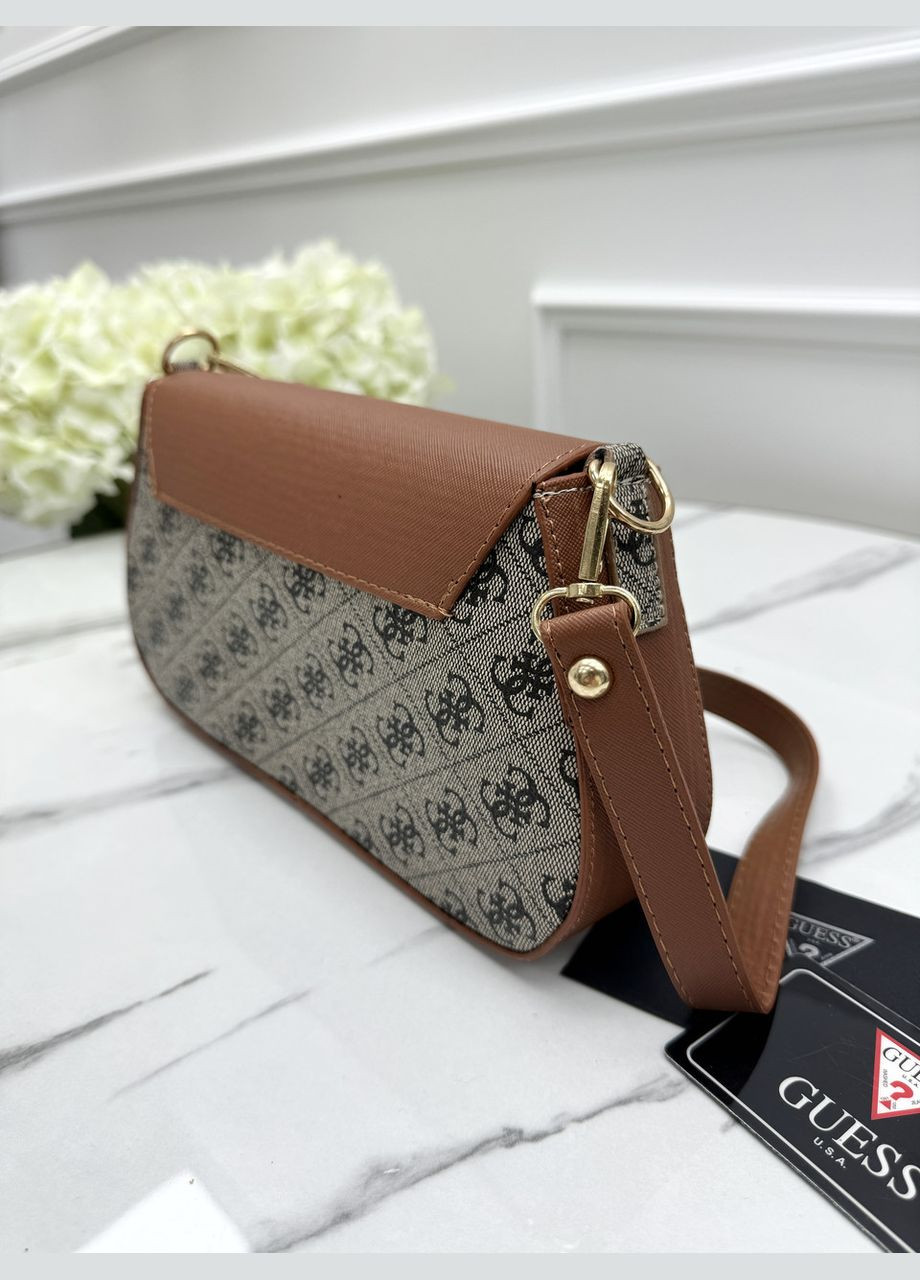 Сумка женская багет с коричневым мини на плечо No Brand (322464446)