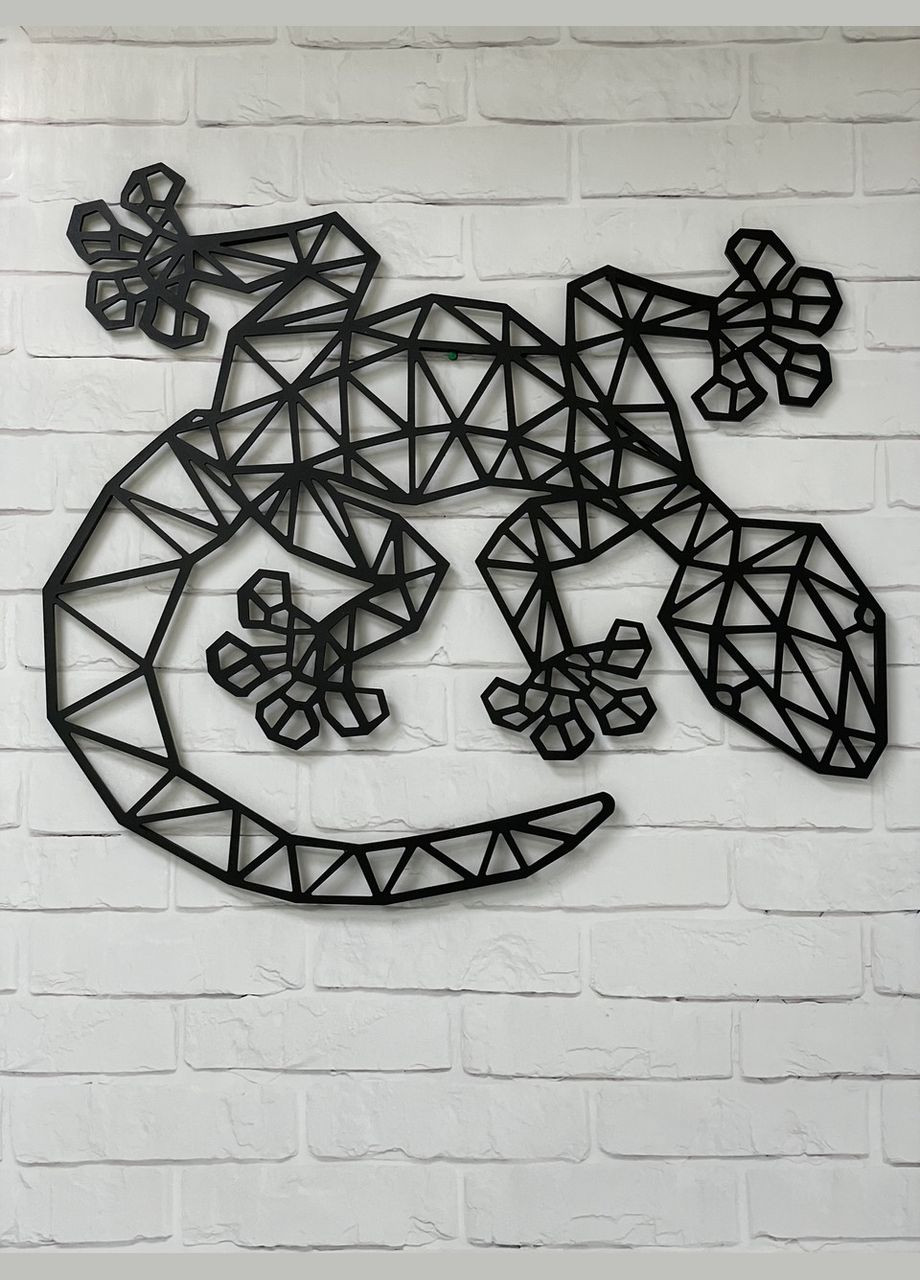 Панно 3D декоративное с объемом 15 мм для стен, Геккон 72 х 60 см коричневое Декоинт (276708616)
