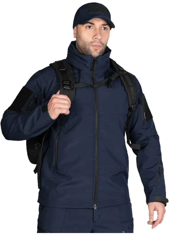Темно-синий демисезонный костюм phantom softshell dark blue Camotec