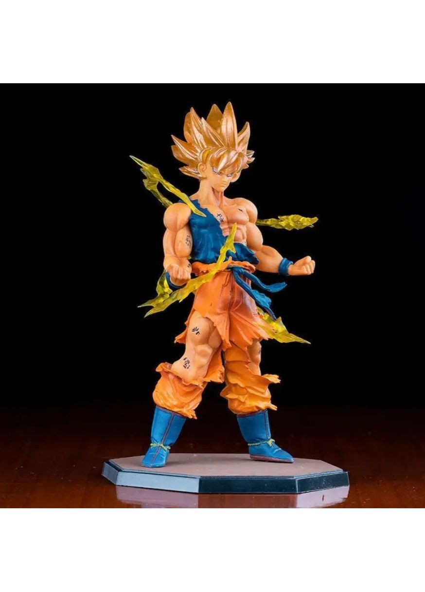 Фигурка Son Goku Super Saiyan 17 см Dragon Ball из ПВХ, коллекционная аниме статуэтка с подставкой, подарок фанатам серии No Brand (362682233)