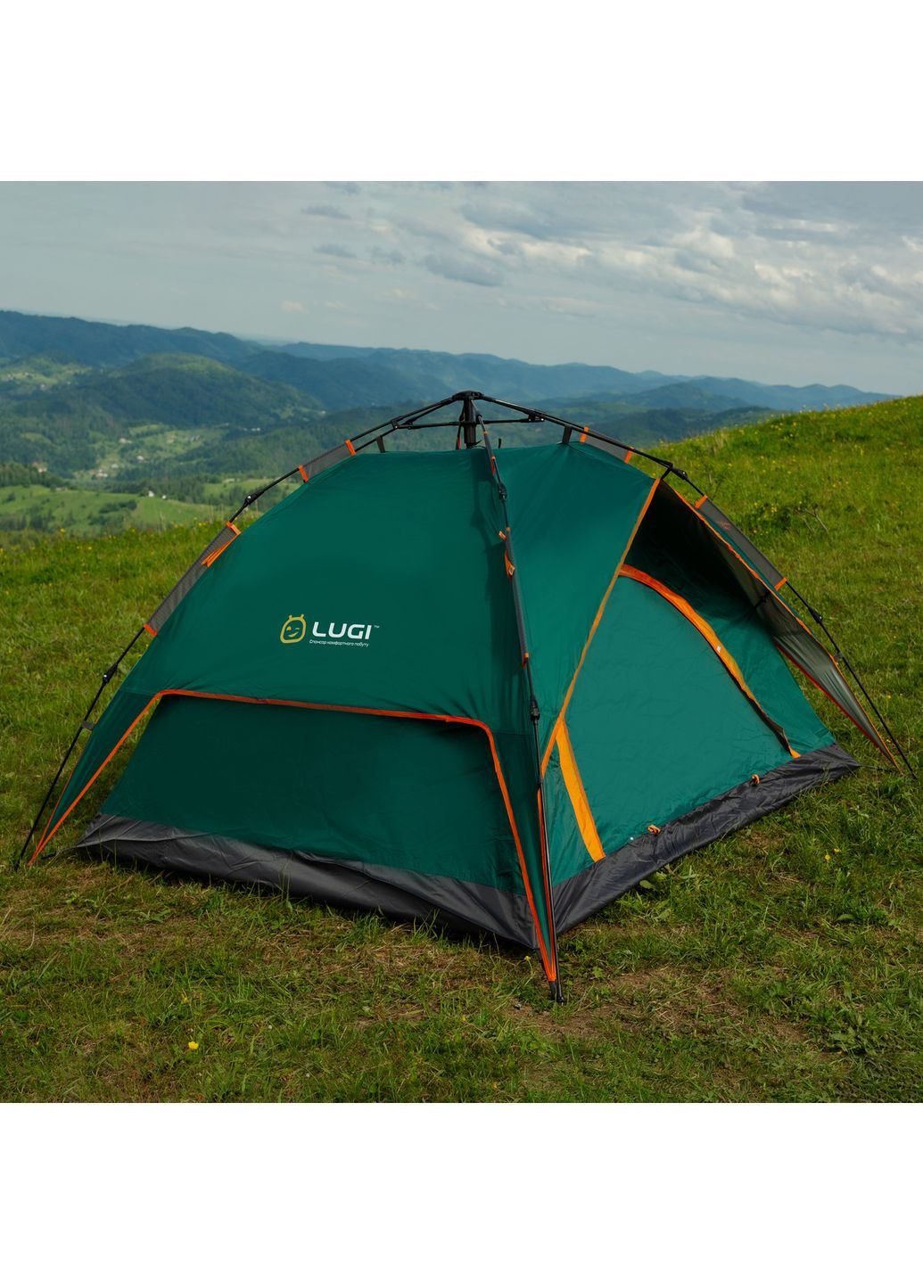 Намет автоматичний двомісний 200*230*130 см водонепроникний зелена LU015GR (A-032679) LUGI (341534884)