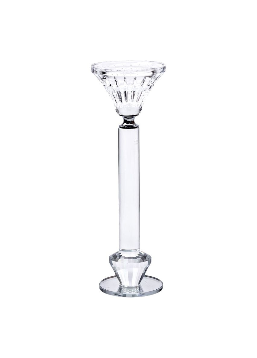 Підсвічник скляний на ніжці 6×21.3 см прозорий декоративний підсвічник на стіл HP-4-12L Yiwu (365746694)