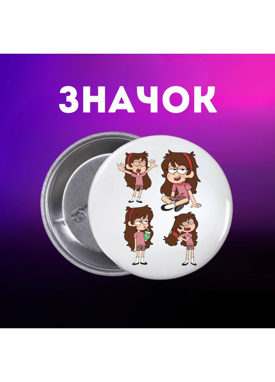 Значок Гравіті Фолз Gravity Falls на шпильці на рюкзак 44 мм 1 шт Shantou (360560489)