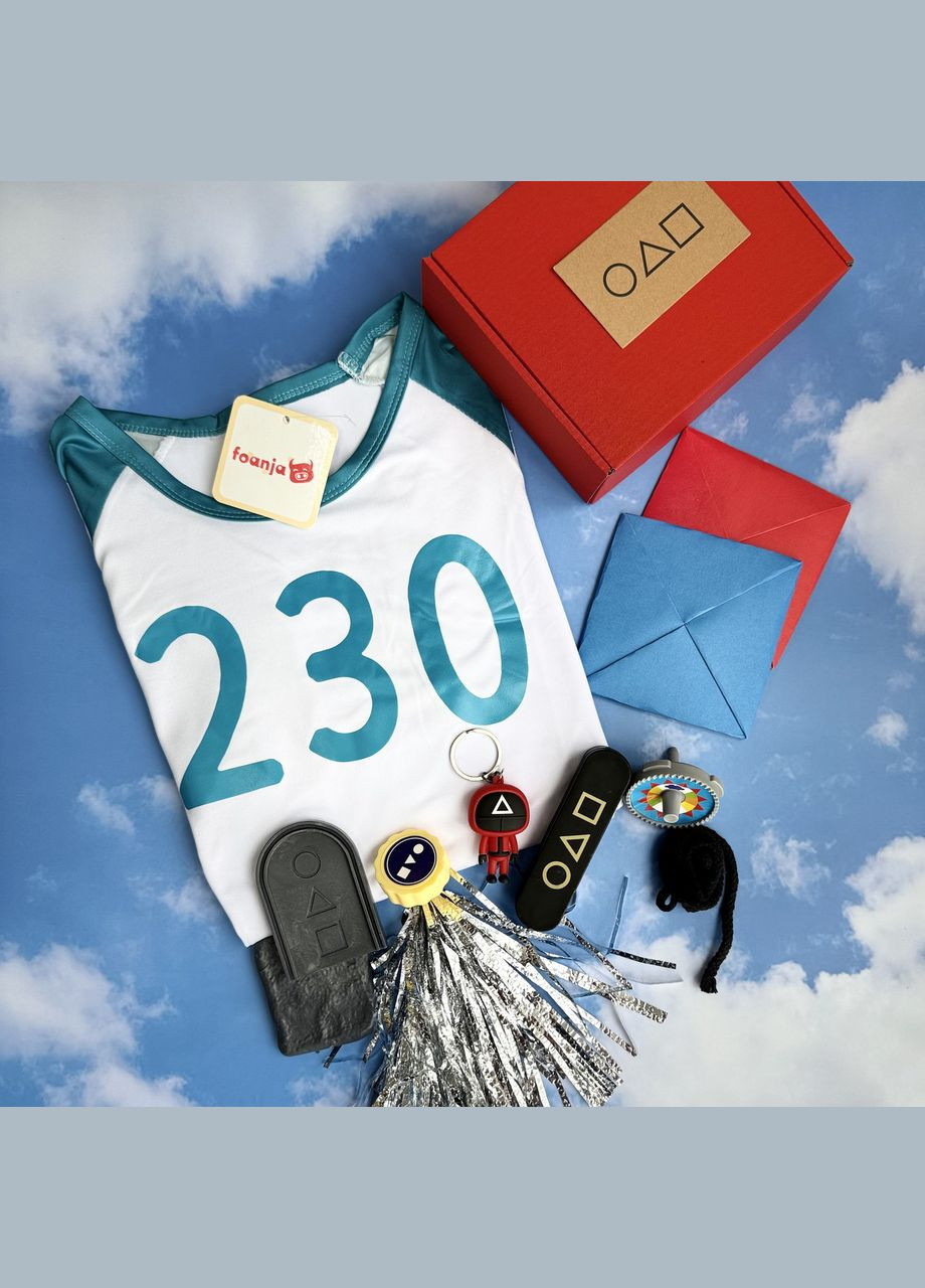 Подарунковий набір "Гра в Кальмара" (Футболка, Брелок, Ігри) No Brand (333164010)