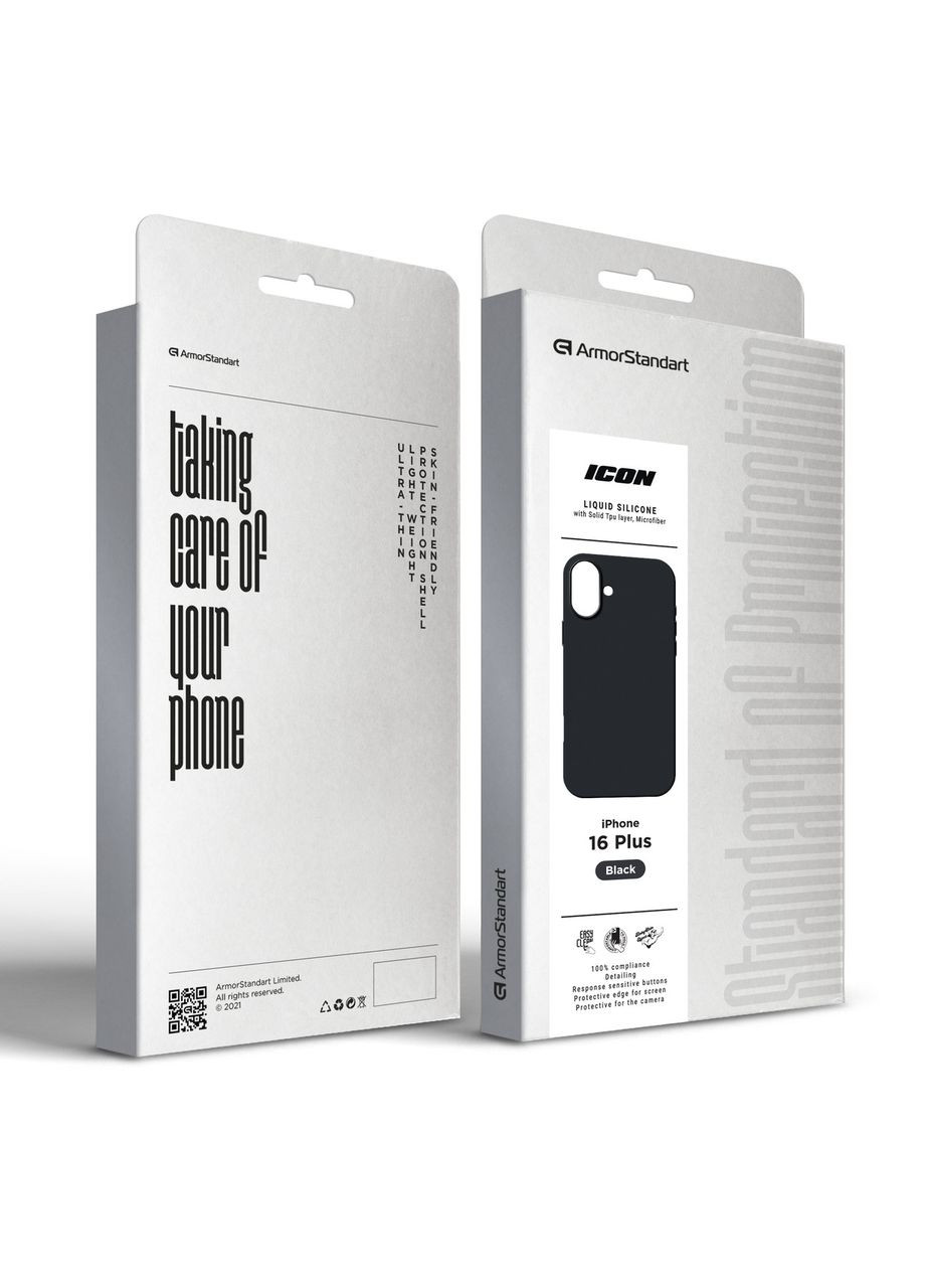 Чехол ICON2 Case для Apple iPhone 16 Plus Black (ARM78623) PTR ArmorStandart (327888778)