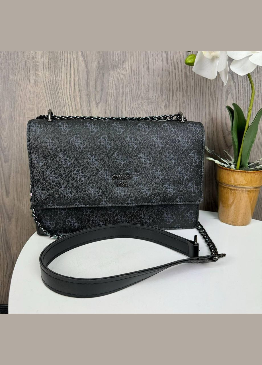 Мини сумочка клатч на цепочке с магнитом экокожа черная (sku_1482) No Brand (330576705)