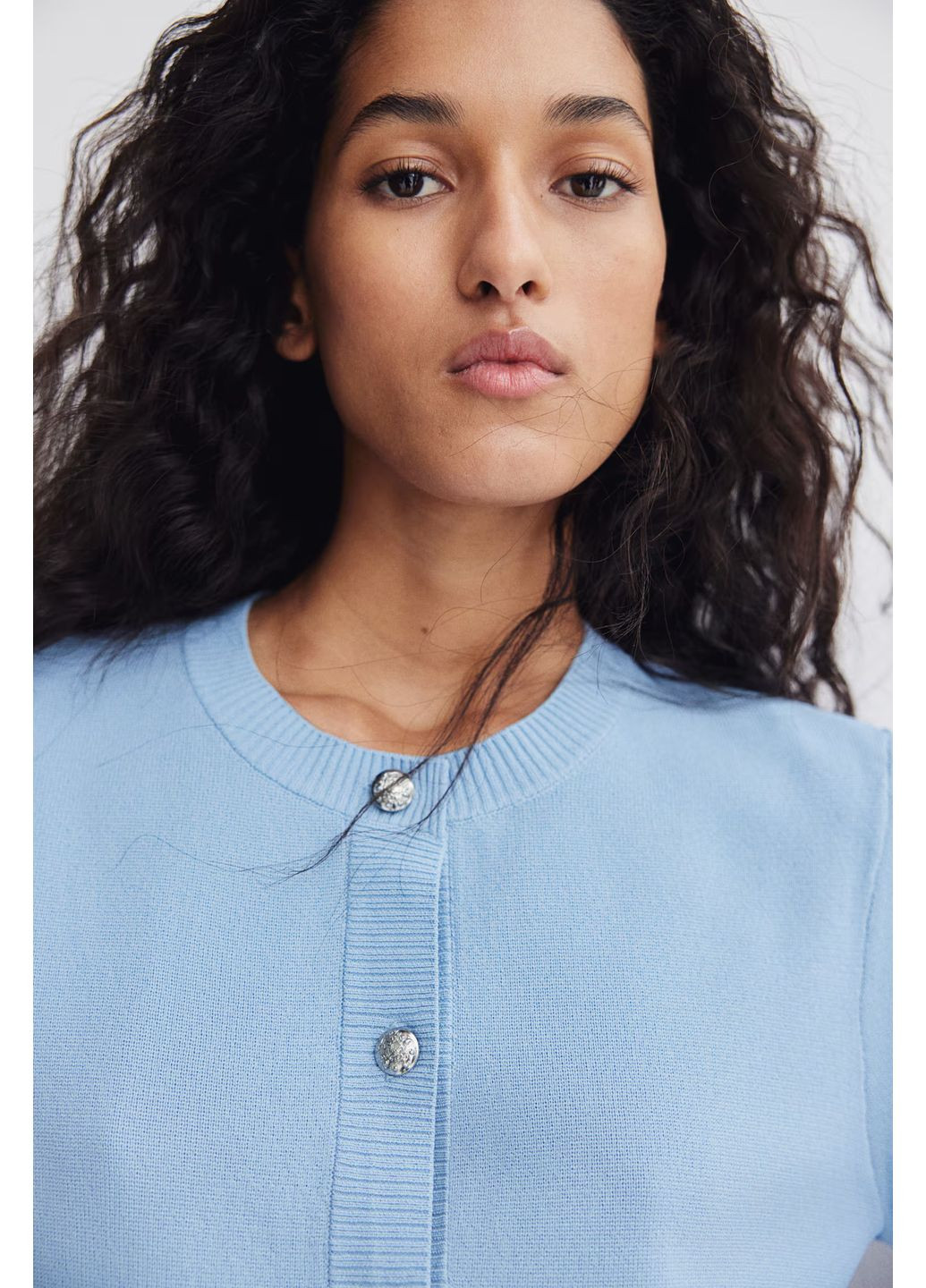 Голубой демисезонный кардиган H&M