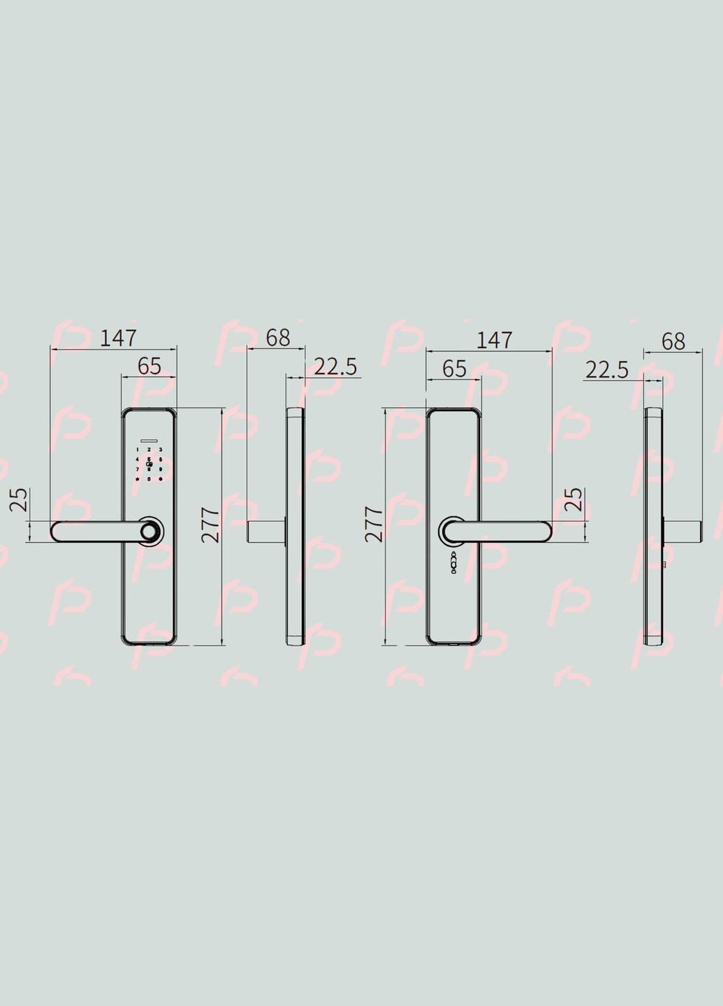 Смарт-замок биометрический Ministr черный PES (347324697)