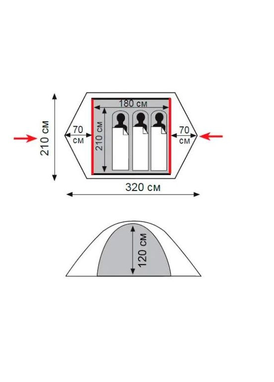 Палатка Tramp Light Tourist 3 Sand No Brand (316532909)