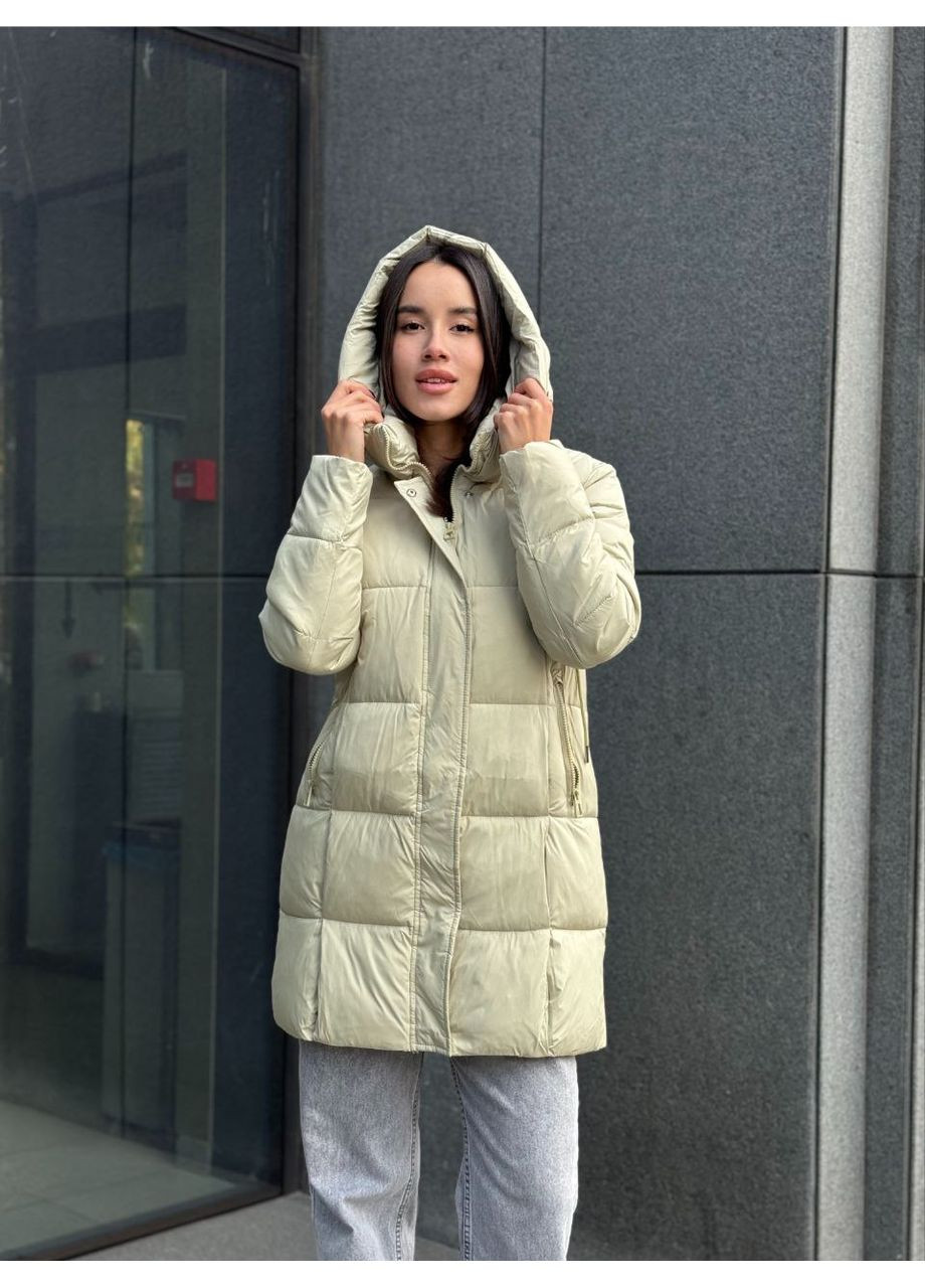 Оливковая демисезонная женская демисезонная куртка с капюшоном Fashion