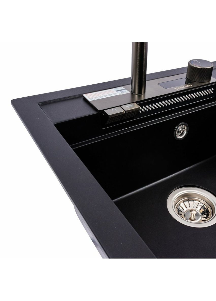 Гранитная мойка 5149 VIVA (чёрная) Valeso (353495413)