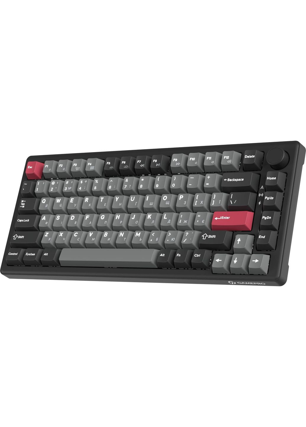 Клавиатура беспроводная Asgard Yord Keychron Super Red Switch Black (MK266BK) GAMEPRO (372011919)