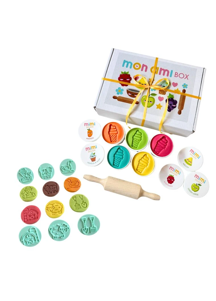 MON AMI BOX набор для лепки Farm Animals Животные с фермы (5 баночек) Monami Kids (369957339)