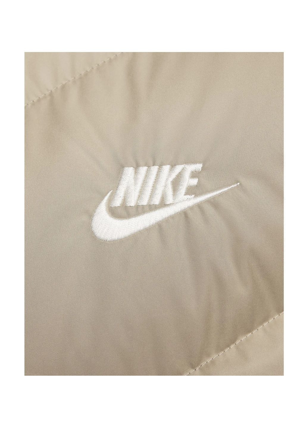 Белая мужской пуховик sf wr pl-fld hd jkt beige/white Nike