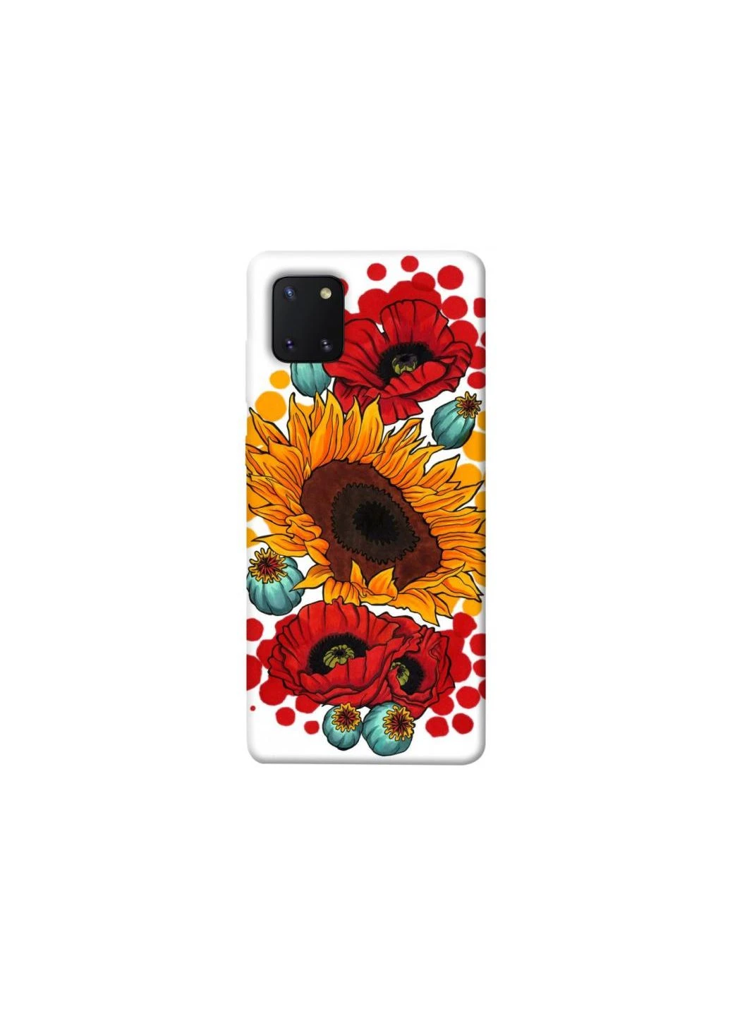 Чохол на Samsung Galaxy Note 10 Lite (A81) Соняшники та маки Frontalka (353368003)