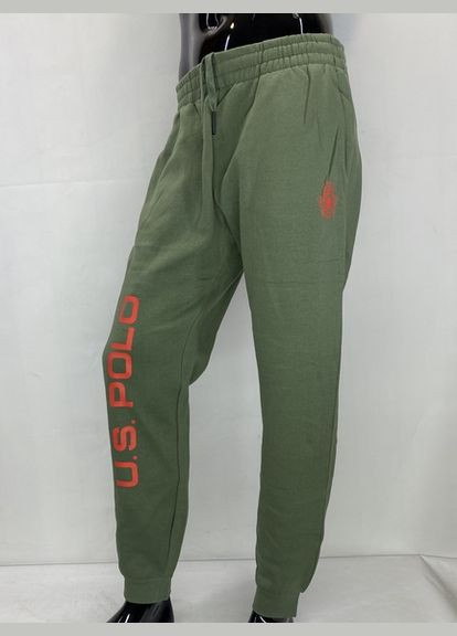 Зеленые спортивные демисезонные джоггеры брюки U.S.Polo Assn