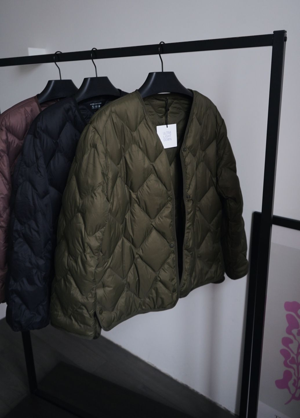 Оливковый (хаки) демисезонный Пуховик One