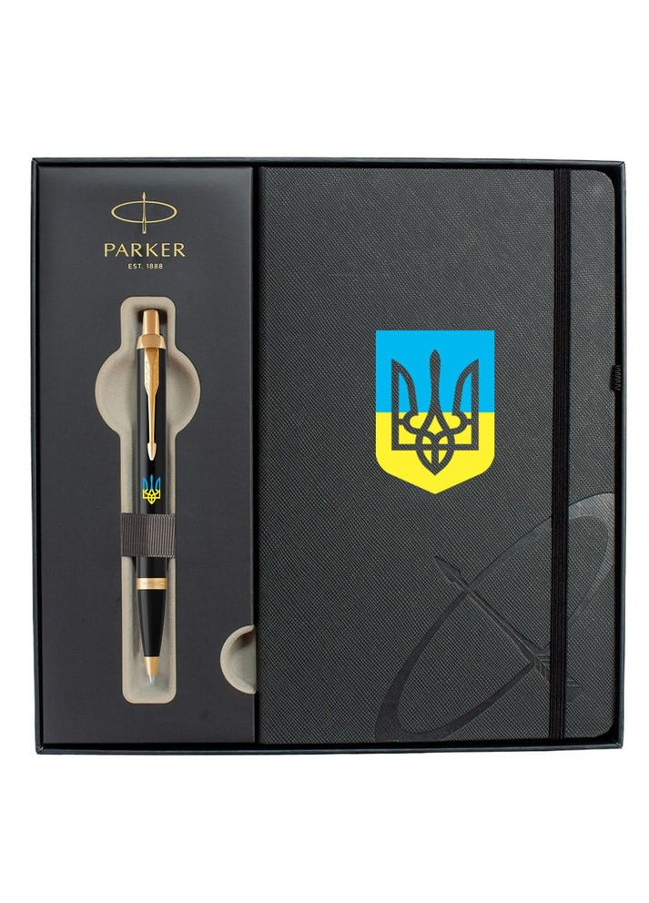 Набор IM 17 UKRAINE Black GT BP шариковая ручка + блокнот 22032b24_T0016u Parker (361448130)