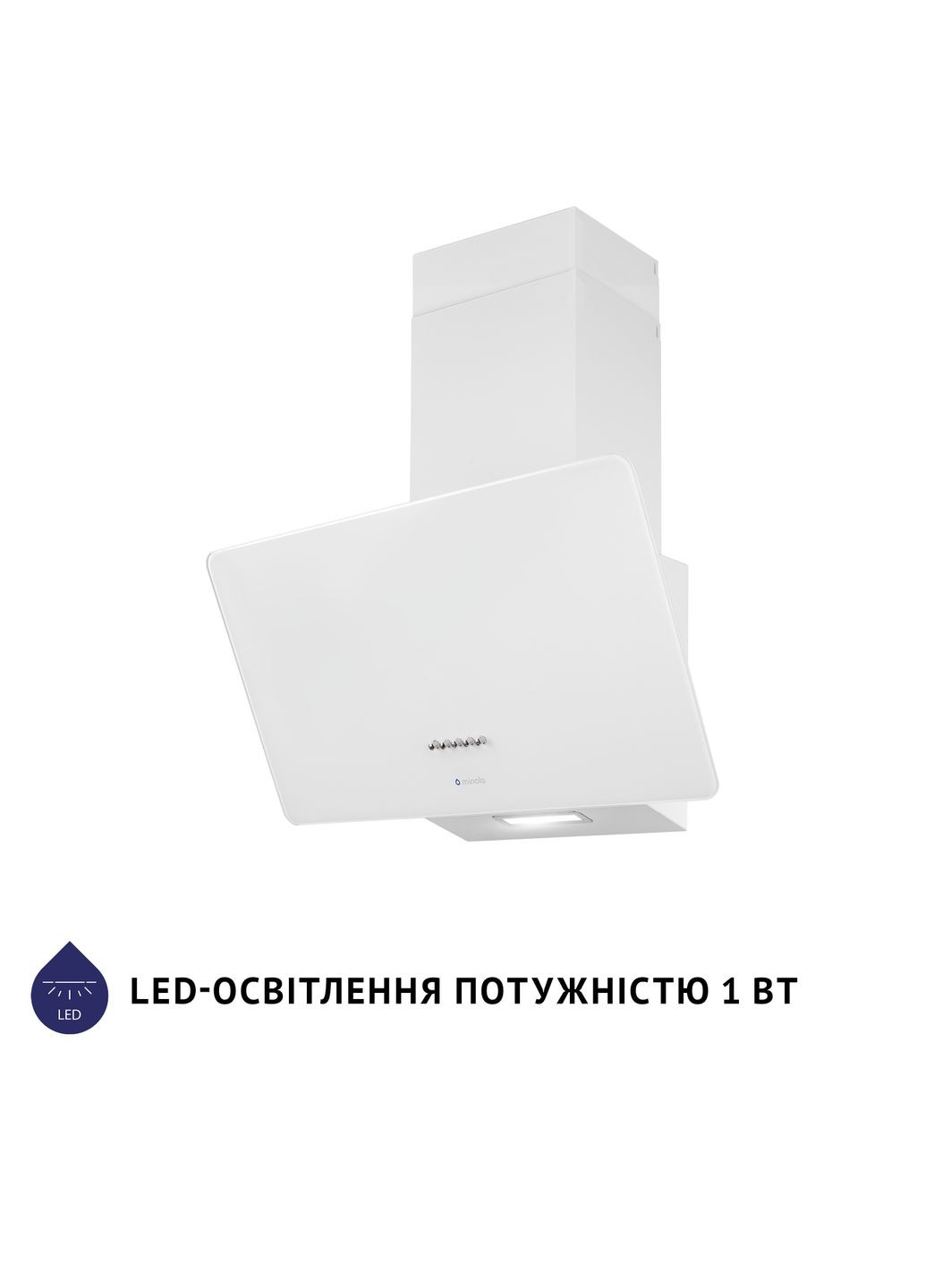 Вытяжка HDN 6224 WH 700 LED (наклонная) MINOLA (365748520)