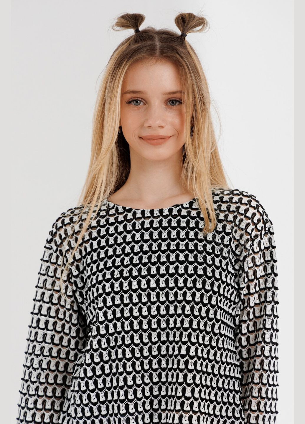 Черно-белый демисезонный повседневный лонгслив DMB