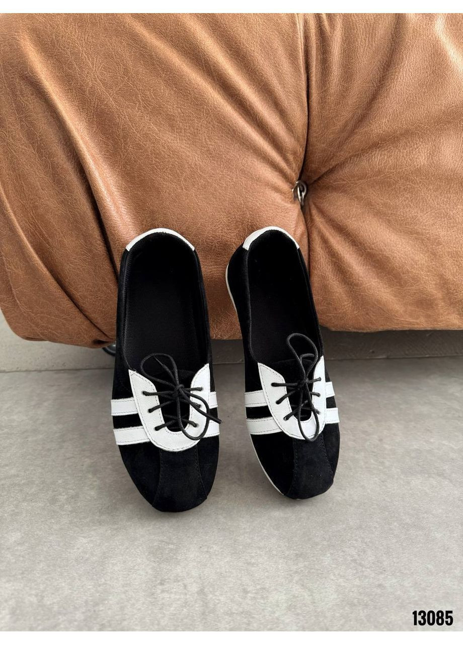 Чорні чорно-білі кеди Helen