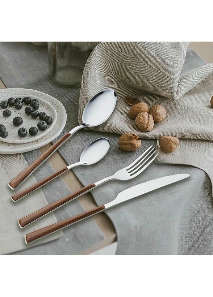 Набір столових приладів MR-1535-C-24 24 предмета коричневий Maestro (335716626)