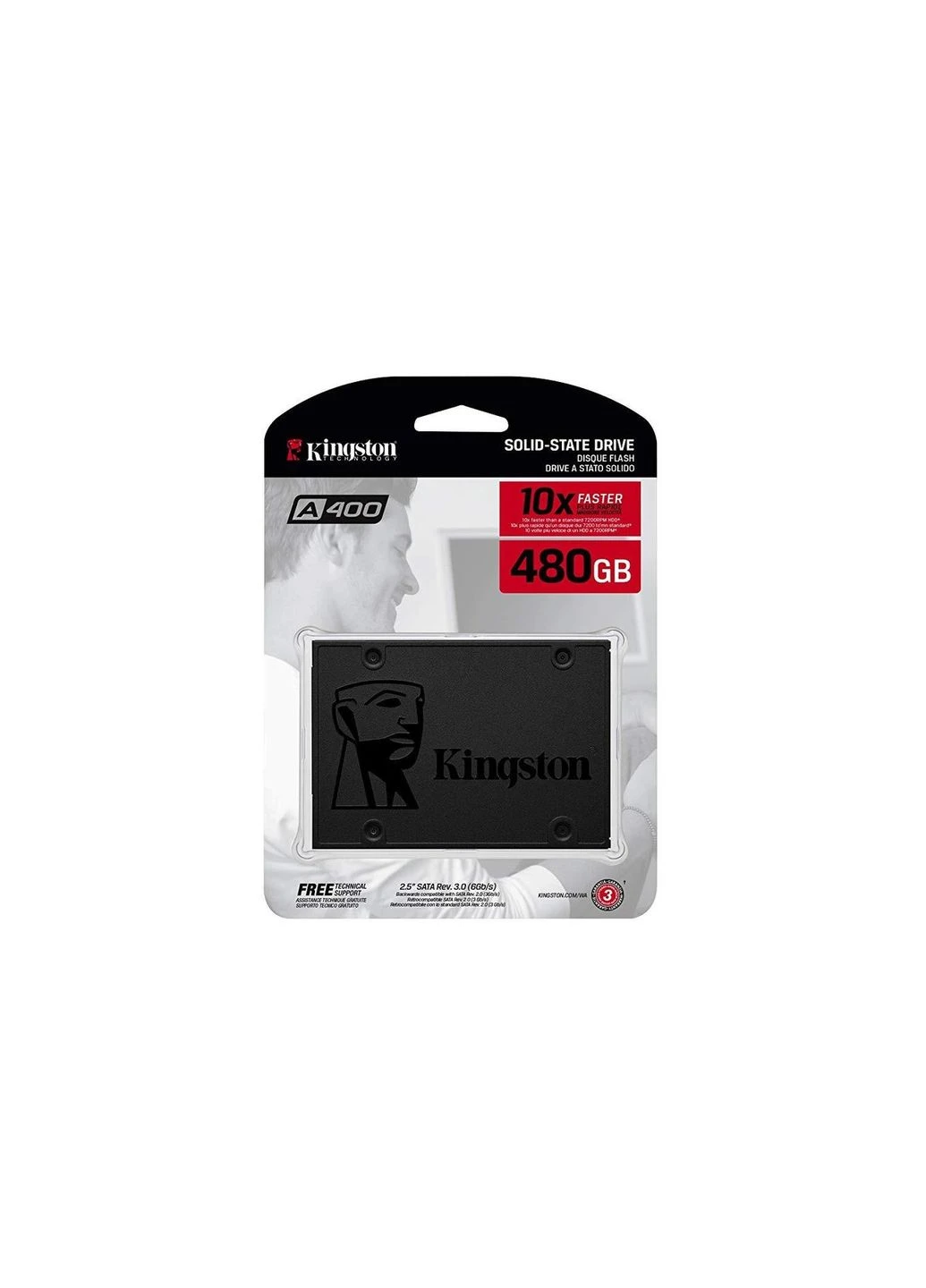 SSD SSDNow A400 480GB 2.5" SATAIII 3D NAND Kingston (302547104)