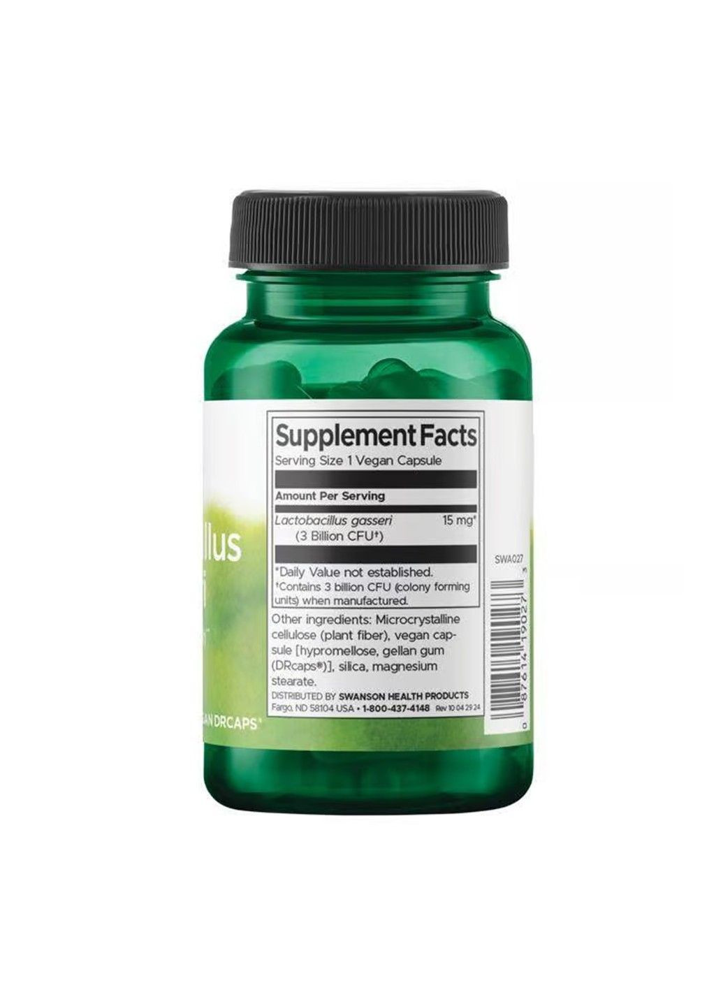 , лактобактерії гасері, 3 млрд КУО, 60 веганських капсул DRcaps Swanson (363256886)
