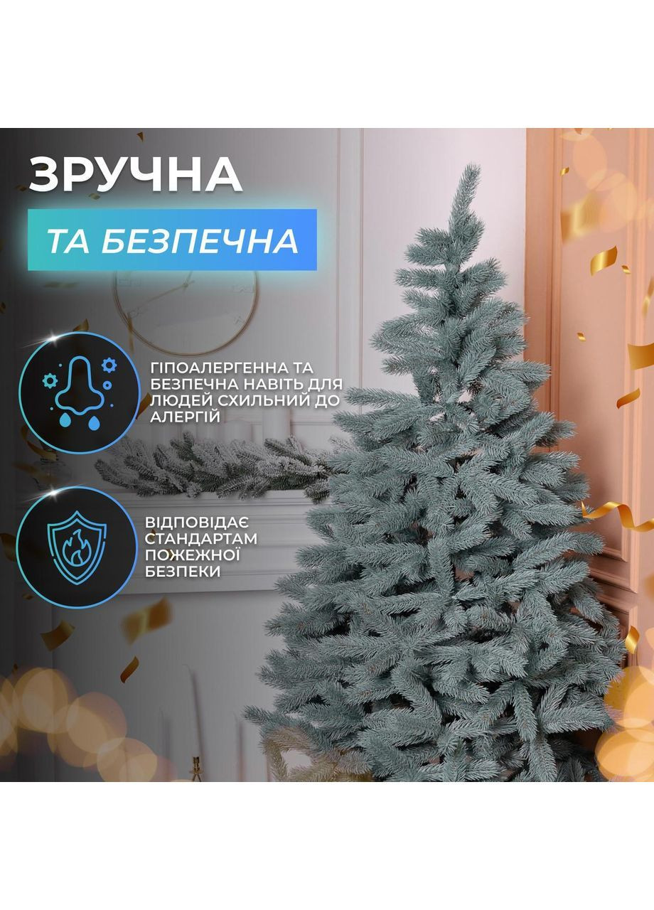 Лита штучна ялинка 1,1 м блакитна Косовська Преміум KOS-KOSBL11 LUGI (368767501)