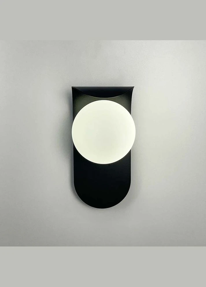 Бра с белым плафоном в черном корпусе 25х12 см LineF (398359366)