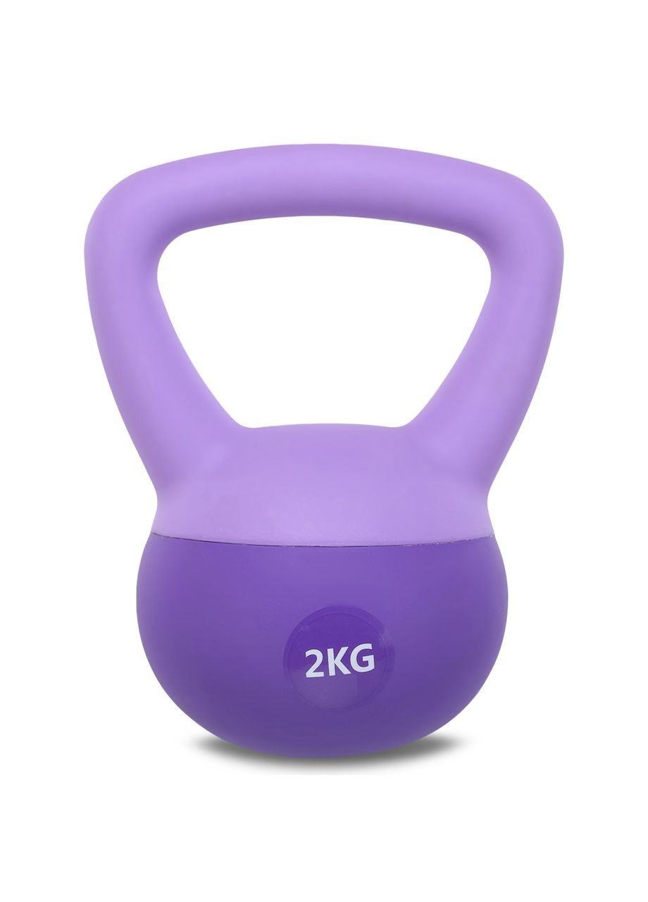 Гиря м'яка SOFT KETTLEBELL FI-0122-2 2кг (верх-PVC+TPR, наповнювач-пісок, фіолетовий) SP-Sport (361438788)