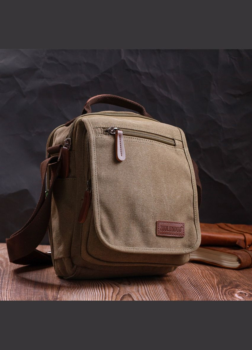 Сумка почтальонка на плечо из плотного текстиля 22228 Vintage (331907680)