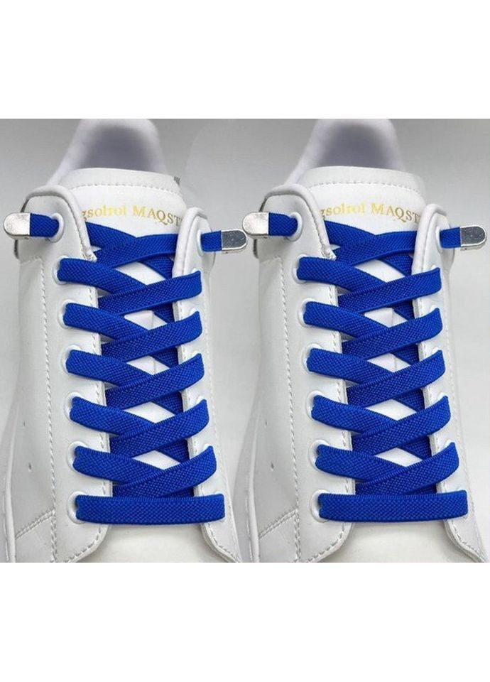 Ленивые шнурки, эластичные шнурки с фиксаторами, 1 м, Синий No Brand - (364122691)