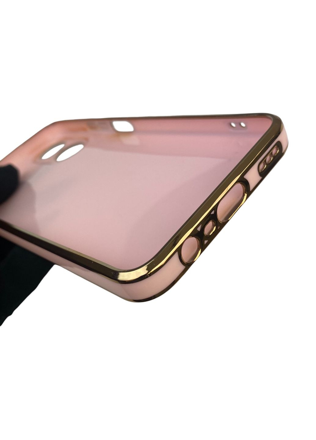 Чохол для A17k з кільцем-підставкою із золотою окантовкою на оппо а17к пудровий gs1 Oppo (366236332)