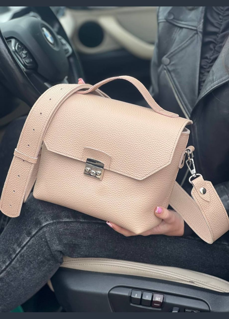 Женская кожаная сумка Лора Беж Dekey (332055293)