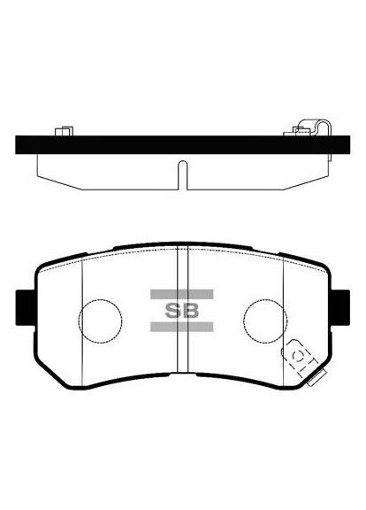 Колодки тормозные дисковые ЗАДН HYUNDAI ACCENT III ЛИФТБЕК (MC) 1.4 2005.11-2012.12 (HQ SP1187) HI-Q (362607273)