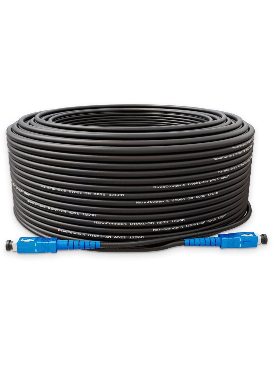 Самонесущий внешний патч-корд ADSS SC/UPC-SC/UPC Черный HDPE, Singlemode G.652.D (SM), Simplex, NanoConnect (299337906)