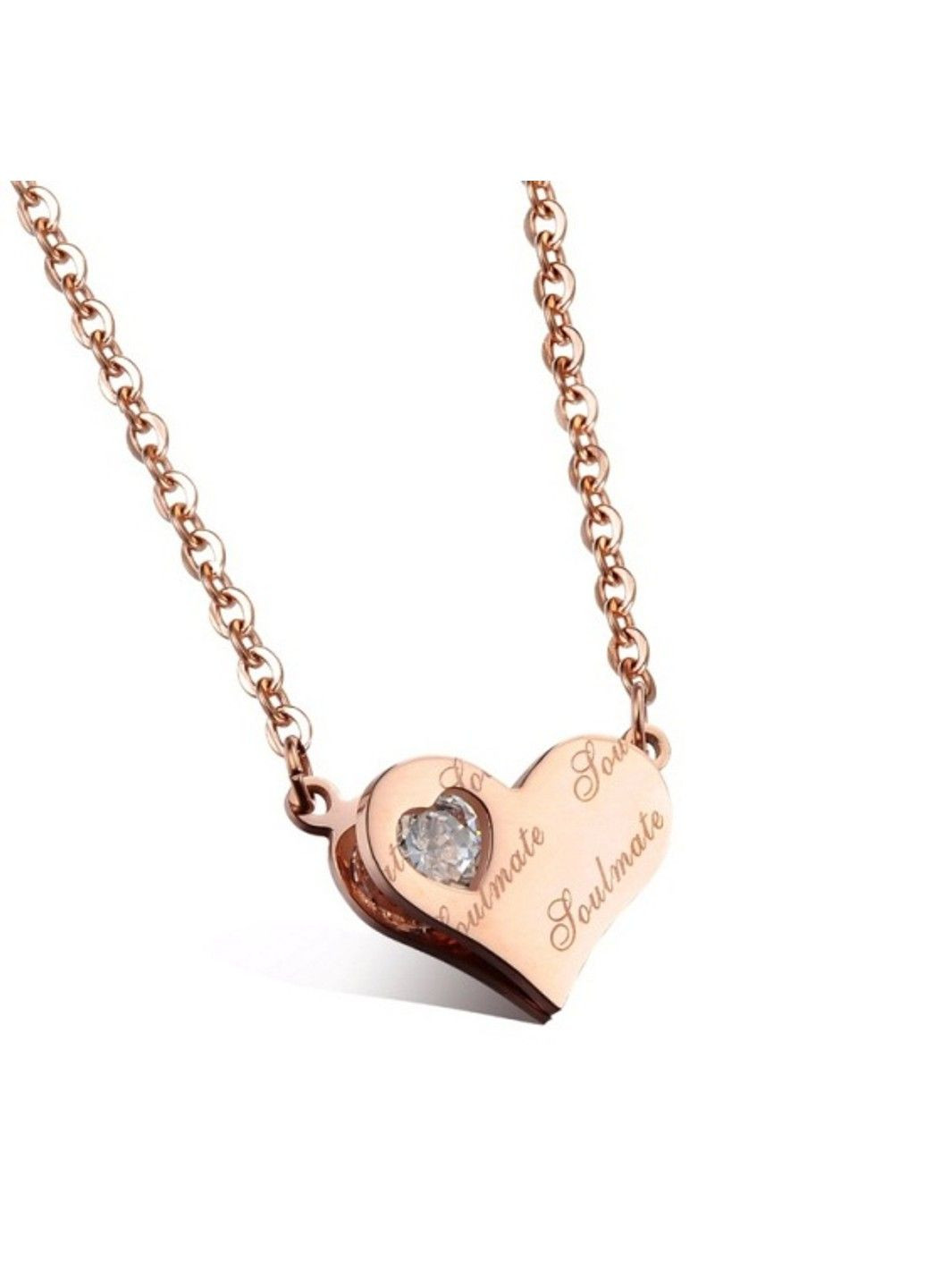 Подвеска с позолотой сердце из медицинской стали PSw-010 No Brand (299340061)