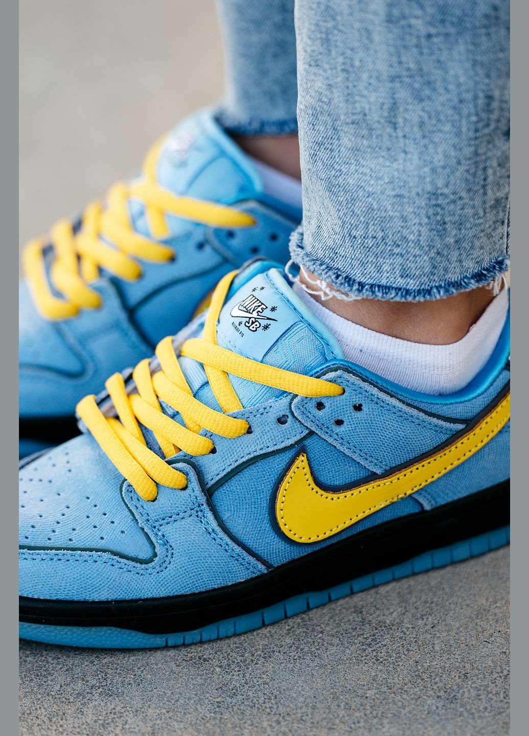 Кросівки жіночі і чоловічі Nike SB Dunk Low x Powerpuff Girls blue | Найк сб Данк низькі сині No Brand сині демісезони (315761807)