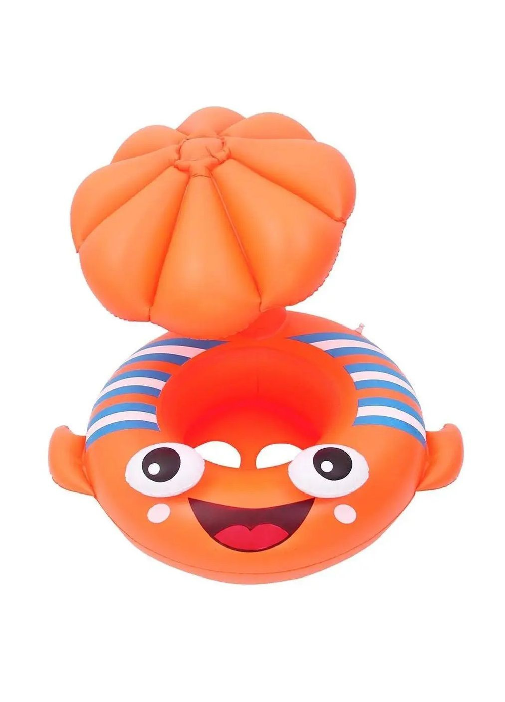 Детский надувной круг с зонтиком для плавания в бассейне диаметр 70 см (480466-Prob) Оранжевый Unbranded (335971571)