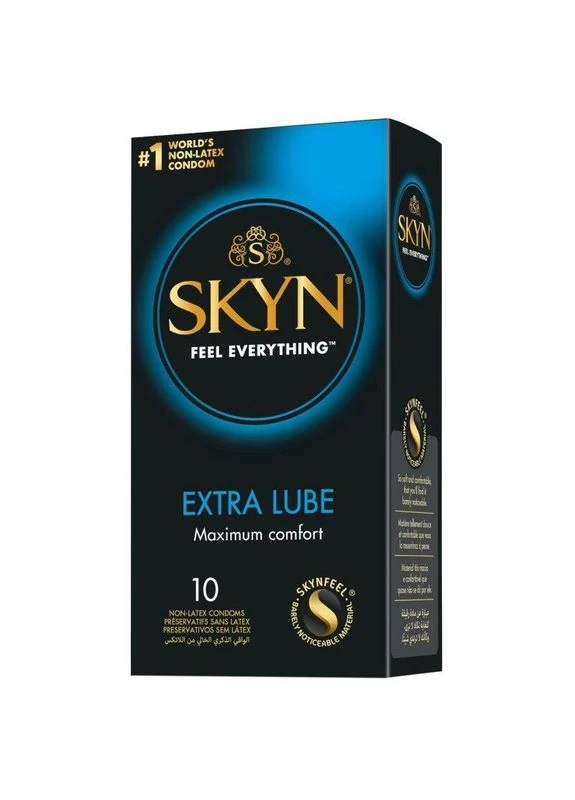 Безлатексні преміум-презервативи Extra Lube 10 шт, на 40% більше змазки SKYN (393534633)