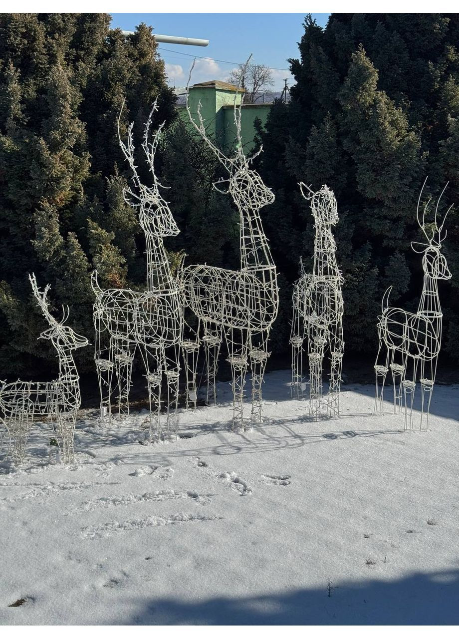 Світлодіодний олень, металічна основа, вулична гирлянда No Brand 1м (366547369)